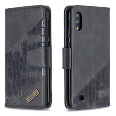 Funda de Cuero Cartera con Soporte Carcasa B03F para Samsung Galaxy M10 Negro