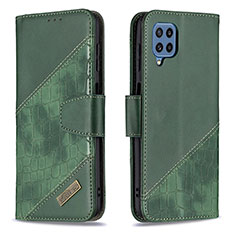 Funda de Cuero Cartera con Soporte Carcasa B03F para Samsung Galaxy M32 4G Verde