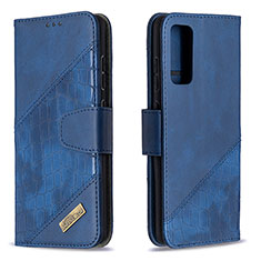 Funda de Cuero Cartera con Soporte Carcasa B03F para Samsung Galaxy S20 FE 4G Azul