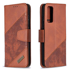 Funda de Cuero Cartera con Soporte Carcasa B03F para Samsung Galaxy S20 FE 4G Marron