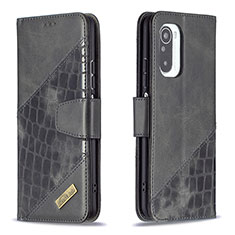 Funda de Cuero Cartera con Soporte Carcasa B03F para Xiaomi Redmi K40 Pro+ Plus 5G Negro