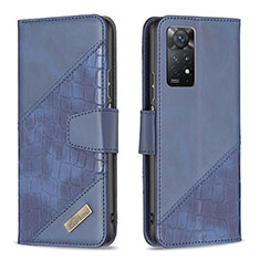 Funda de Cuero Cartera con Soporte Carcasa B03F para Xiaomi Redmi Note 11 Pro 4G Azul