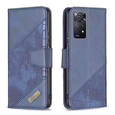 Funda de Cuero Cartera con Soporte Carcasa B03F para Xiaomi Redmi Note 11 Pro 5G Azul