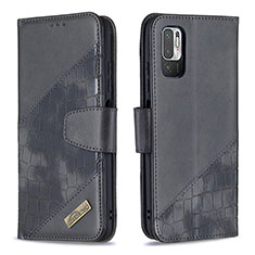 Funda de Cuero Cartera con Soporte Carcasa B03F para Xiaomi Redmi Note 11 SE 5G Negro