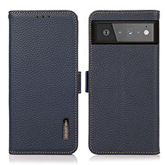 Funda de Cuero Cartera con Soporte Carcasa B03H para Google Pixel 6 5G Azul