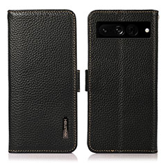 Funda de Cuero Cartera con Soporte Carcasa B03H para Google Pixel 7 Pro 5G Negro