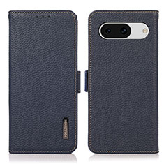 Funda de Cuero Cartera con Soporte Carcasa B03H para Google Pixel 8a 5G Azul