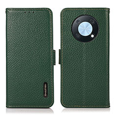 Funda de Cuero Cartera con Soporte Carcasa B03H para Huawei Enjoy 50 Pro Verde