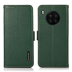 Funda de Cuero Cartera con Soporte Carcasa B03H para Huawei Honor 50 Lite Verde