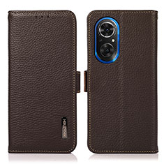 Funda de Cuero Cartera con Soporte Carcasa B03H para Huawei Honor 50 SE 5G Marron