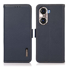 Funda de Cuero Cartera con Soporte Carcasa B03H para Huawei Honor 60 5G Azul