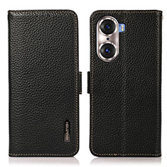 Funda de Cuero Cartera con Soporte Carcasa B03H para Huawei Honor 60 Pro 5G Negro