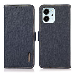 Funda de Cuero Cartera con Soporte Carcasa B03H para Huawei Honor 80 SE 5G Azul