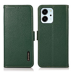 Funda de Cuero Cartera con Soporte Carcasa B03H para Huawei Honor 80 SE 5G Verde