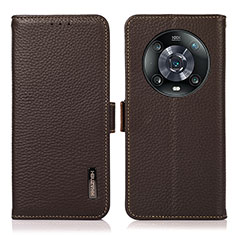 Funda de Cuero Cartera con Soporte Carcasa B03H para Huawei Honor Magic4 Pro 5G Marron