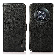 Funda de Cuero Cartera con Soporte Carcasa B03H para Huawei Honor Magic4 Pro 5G Negro