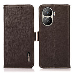 Funda de Cuero Cartera con Soporte Carcasa B03H para Huawei Honor X40i 5G Marron