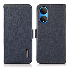 Funda de Cuero Cartera con Soporte Carcasa B03H para Huawei Honor X7 Azul