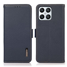 Funda de Cuero Cartera con Soporte Carcasa B03H para Huawei Honor X8 4G Azul