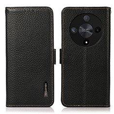 Funda de Cuero Cartera con Soporte Carcasa B03H para Huawei Honor X9b 5G Negro