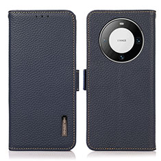 Funda de Cuero Cartera con Soporte Carcasa B03H para Huawei Mate 60 Pro Azul