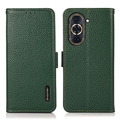 Funda de Cuero Cartera con Soporte Carcasa B03H para Huawei Nova 10 Verde