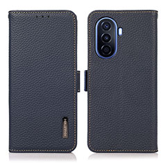 Funda de Cuero Cartera con Soporte Carcasa B03H para Huawei Nova Y70 Azul