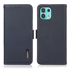 Funda de Cuero Cartera con Soporte Carcasa B03H para Motorola Moto Edge 20 Lite 5G Azul