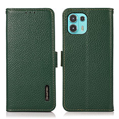 Funda de Cuero Cartera con Soporte Carcasa B03H para Motorola Moto Edge 20 Lite 5G Verde