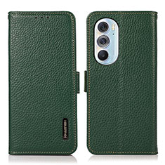 Funda de Cuero Cartera con Soporte Carcasa B03H para Motorola Moto Edge 30 Pro 5G Verde