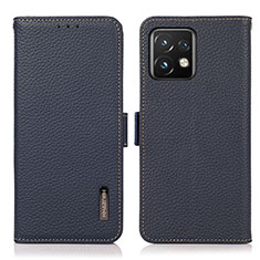 Funda de Cuero Cartera con Soporte Carcasa B03H para Motorola Moto Edge 40 Pro 5G Azul