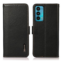 Funda de Cuero Cartera con Soporte Carcasa B03H para Motorola Moto Edge Lite 5G Negro