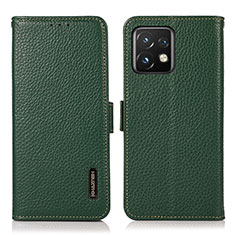 Funda de Cuero Cartera con Soporte Carcasa B03H para Motorola Moto Edge Plus (2023) 5G Verde