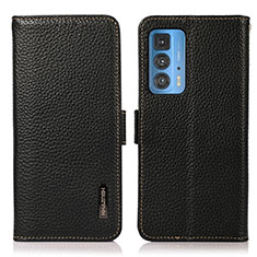 Funda de Cuero Cartera con Soporte Carcasa B03H para Motorola Moto Edge S Pro 5G Negro