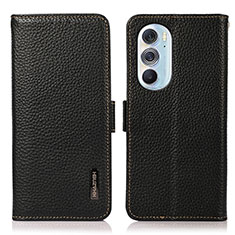 Funda de Cuero Cartera con Soporte Carcasa B03H para Motorola Moto Edge X30 5G Negro