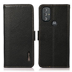 Funda de Cuero Cartera con Soporte Carcasa B03H para Motorola Moto G Play (2023) Negro