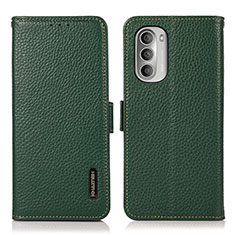 Funda de Cuero Cartera con Soporte Carcasa B03H para Motorola Moto G Stylus (2022) 4G Verde