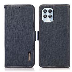 Funda de Cuero Cartera con Soporte Carcasa B03H para Motorola Moto G100 5G Azul