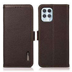 Funda de Cuero Cartera con Soporte Carcasa B03H para Motorola Moto G100 5G Marron