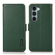 Funda de Cuero Cartera con Soporte Carcasa B03H para Motorola Moto G200 5G Verde