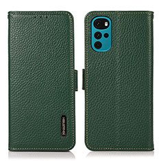 Funda de Cuero Cartera con Soporte Carcasa B03H para Motorola Moto G22 Verde