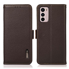 Funda de Cuero Cartera con Soporte Carcasa B03H para Motorola Moto G42 Marron