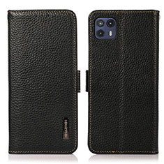 Funda de Cuero Cartera con Soporte Carcasa B03H para Motorola Moto G50 5G Negro