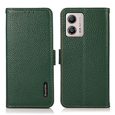 Funda de Cuero Cartera con Soporte Carcasa B03H para Motorola Moto G53j 5G Verde