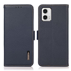 Funda de Cuero Cartera con Soporte Carcasa B03H para Motorola Moto G73 5G Azul