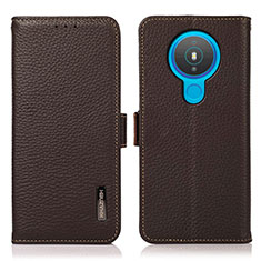 Funda de Cuero Cartera con Soporte Carcasa B03H para Nokia 1.4 Marron