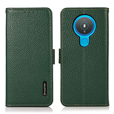 Funda de Cuero Cartera con Soporte Carcasa B03H para Nokia 1.4 Verde