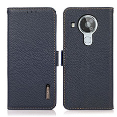 Funda de Cuero Cartera con Soporte Carcasa B03H para Nokia 7.3 Azul