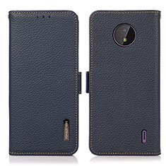 Funda de Cuero Cartera con Soporte Carcasa B03H para Nokia C10 Azul