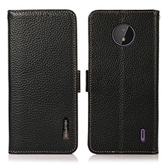 Funda de Cuero Cartera con Soporte Carcasa B03H para Nokia C10 Negro